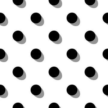 Seamless background pattern of black dots with shadows in rows 스톡 일러스트