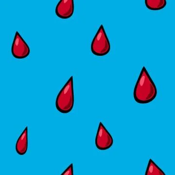 Seamless background pattern of blood drop abstract Stock Illustration