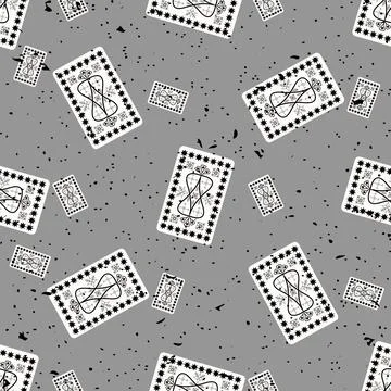 Seamless background pattern. Card suits seamless pattern. Vector illustration Stock Illustration