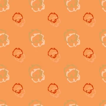 Seamless background pattern with colored diverse doodles. Illustrazione stock