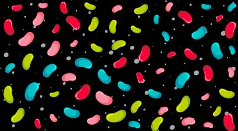 Seamless background pattern with colorful jelly beans Illustrazione stock