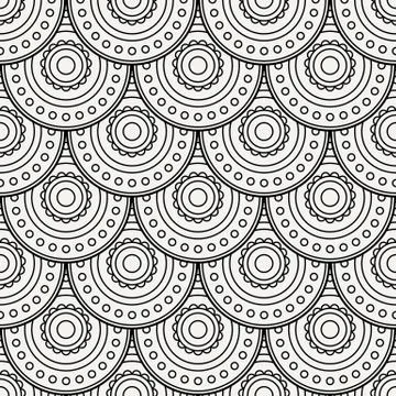 Seamless background pattern like a fish or cnake scales. Illustrazione stock