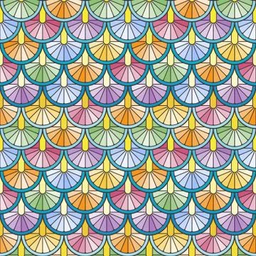 Seamless background pattern like a fish or cnake scales. Illustrazione stock