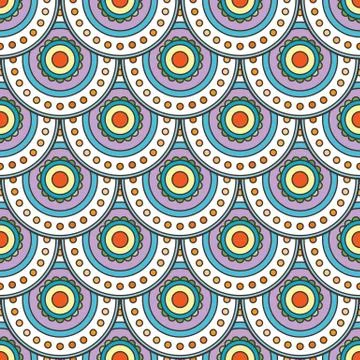 Seamless background pattern like a fish or cnake scales. Stock Illustration