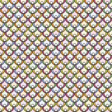 Seamless background pattern like a fish or cnake scales. Stock Illustration