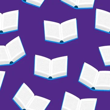 Seamless  background pattern flat design concept books. Vector illustrate. Stock Illustration