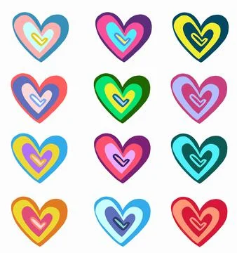 Seamless background pattern with hearts illustration ornament Stock Illustration