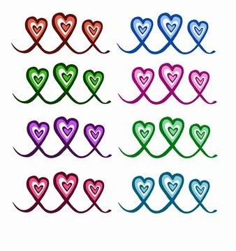 Seamless background pattern with hearts illustration ornament Stock Illustration