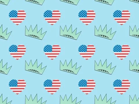 Seamless background pattern hearts made Stock Photos