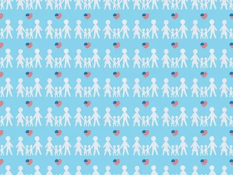 Seamless background pattern hearts made Stock Photos
