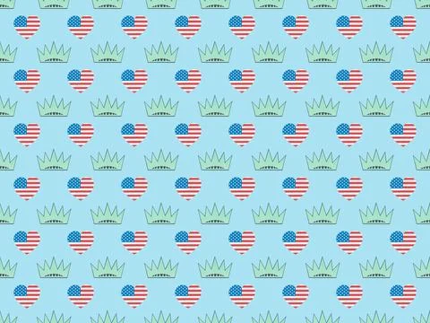 Seamless background pattern hearts made Stock Photos