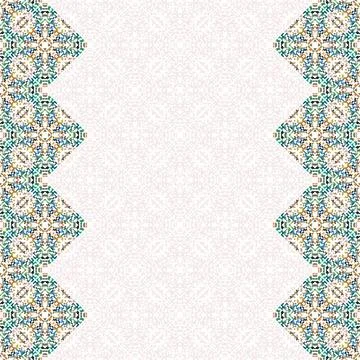 Seamless background pattern. Ikat geometric folklore ornament. Tribal ethnic Stock Illustration