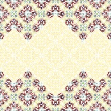 Seamless background pattern. Ikat geometric folklore ornament. Tribal ethnic Stock Illustration