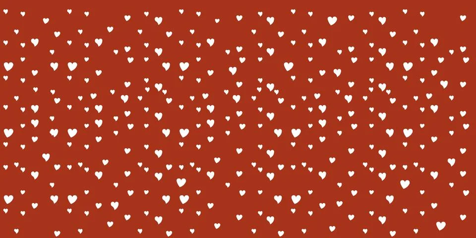 Seamless background pattern illustration on red background with loves 스톡 일러스트