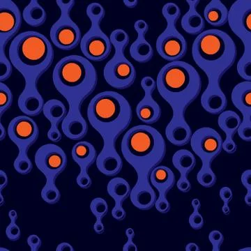 Seamless background pattern with metaball form. Stock Illustration