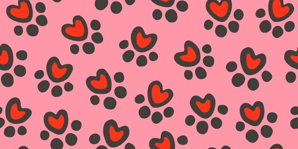 Seamless background pattern in modern flat cartoon style, featuring an abstra Stock Illustration