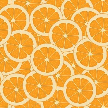 Seamless background pattern with orange. Stock Illustration