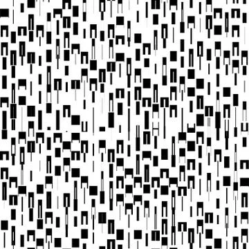 Seamless background pattern, with paints and strokes, black and white Stock Illustration