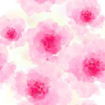 Seamless background pattern of pink Sakura blossom or Japanese flowering cherry Stock Illustration