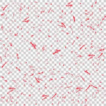 Seamless background pattern of randomly arranged splashes of red on a trans.. Stock Illustration