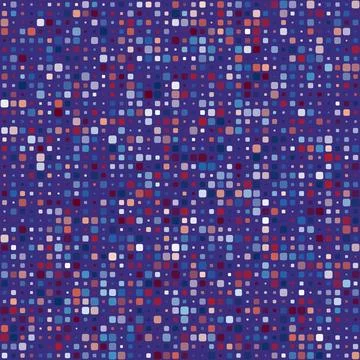 Seamless background pattern. Rounded squares in multiple colors. Vibrant sh.. Stock Illustration