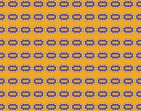 Seamless background pattern in royal purple, lime punch, white smoke, vivid oran Stock Illustration