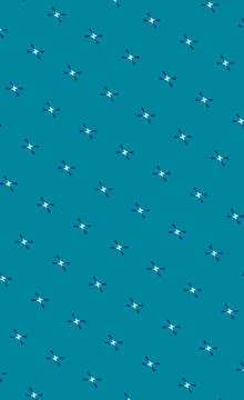 Seamless background pattern in seashell, orange peel, ocean blue, navy pier, ret Stock Illustration