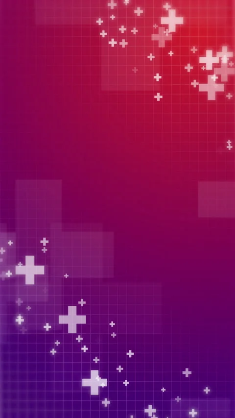 Seamless background pattern of spaced white plus symbols of different sizes Stock Footage 282177440