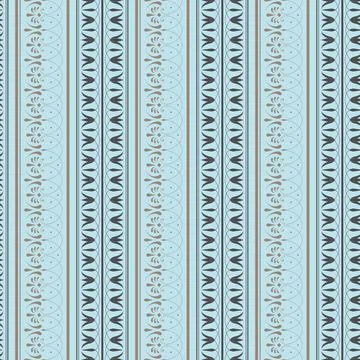 Seamless background pattern with tribal motif. Vertical stripe pattern on light  Stock Illustration