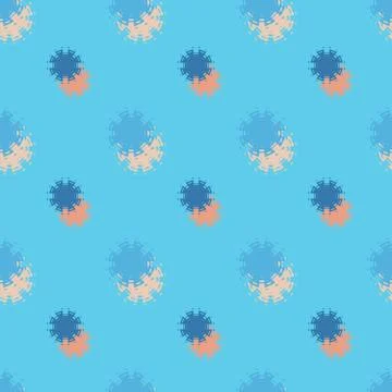 Seamless background pattern with a variety of colored floral motifs. Stock Illustration