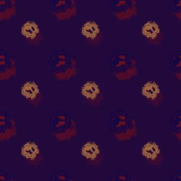 Seamless background pattern with a variety of colored floral motifs. Stock Illustration