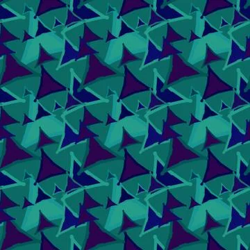 Seamless background pattern with various colored triangles. Stock Illustration