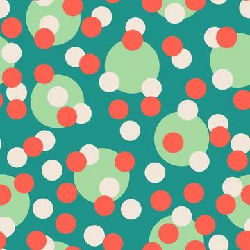 Seamless background pattern with various colored circles. Stock Illustration