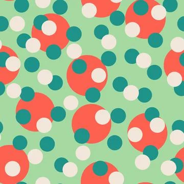 Seamless background pattern with various colored circles. Stock Illustration