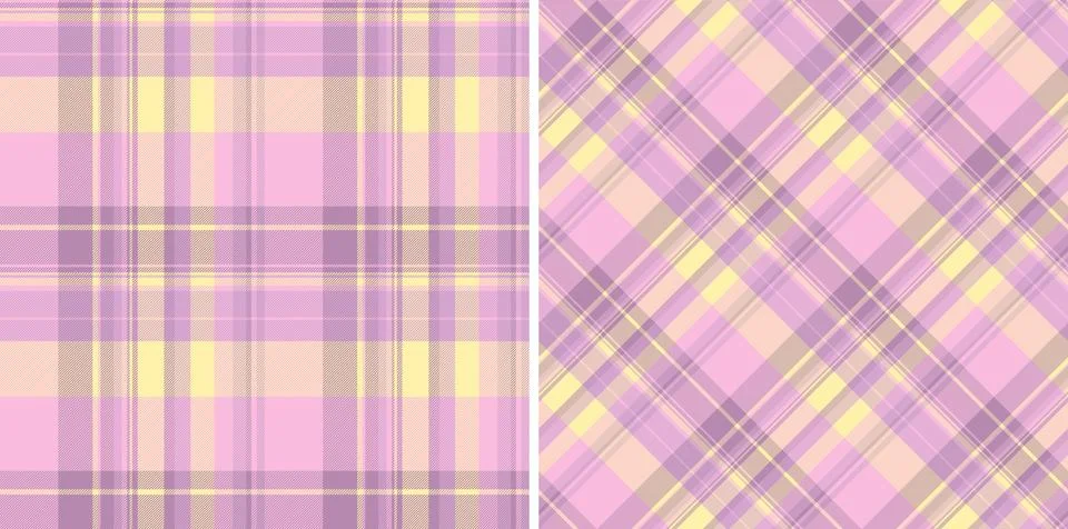 Seamless background pattern of vector texture plaid with a tartan fabric te.. 스톡 일러스트