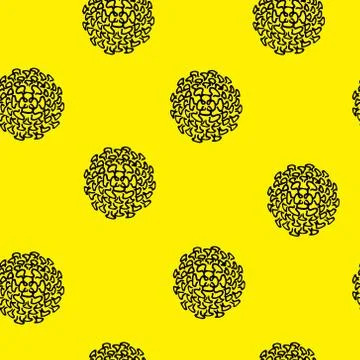 Seamless background pattern virus flower abstraction Stock Illustration