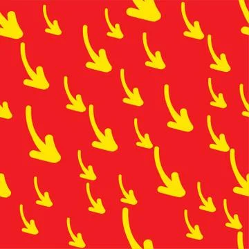 Seamless background with pattern with yellow arrows. イラスト素材