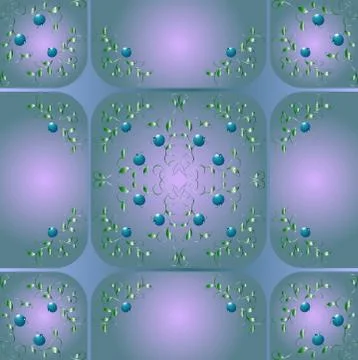 Seamless background with patterns of berry. EPS10 vector illustration Stock Illustration