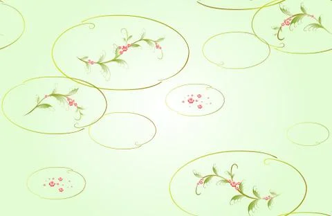 Seamless background with patterns of branches. EPS10 vector illustration Stock Illustration