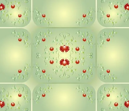 Seamless background with patterns of flowers. EPS10 vector illustration Stock Illustration