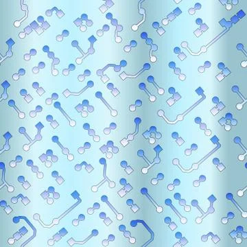 Seamless background in PCB style 스톡 일러스트
