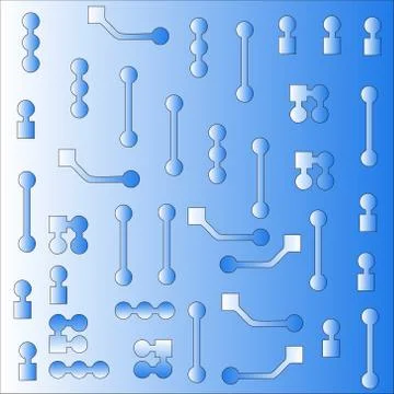 Seamless background in PCB style Stock Illustration
