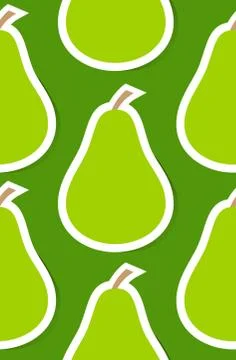Seamless background with pear Stock Illustration