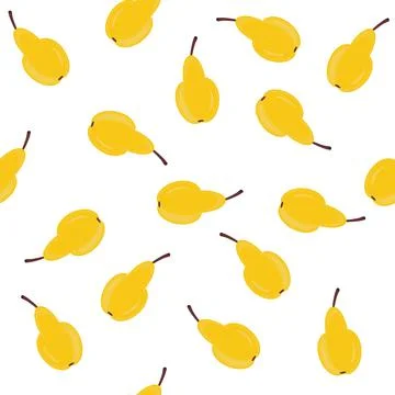 Seamless background with pears Stock Illustration