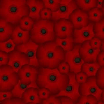 Seamless background of poppies Stock Illustration