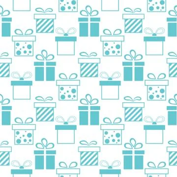 Seamless background of presents boxes Stock Illustration