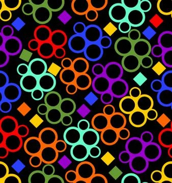 Seamless background with rainbow patterns Stock Illustration