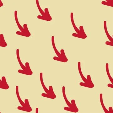Seamless background with red arrows. Hand painting イラスト素材