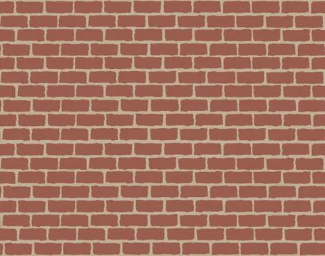 Seamless background of red brick wall Stock Illustration