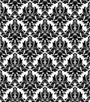 Seamless background in retro damask style Illustrazione stock